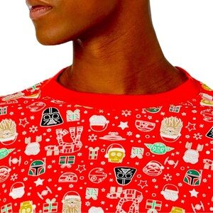 Star Wars Adult Size Medium (Unisex) Crew Neck Long Sleeve Christmas Tee
